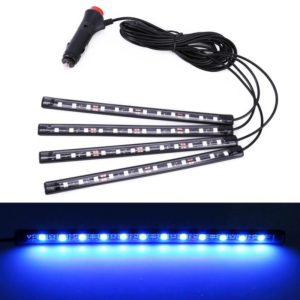 4 in 1 Universal Car LED Atmosphere Lights Colorful Lighting Decorative Lamp, with 48LEDs SMD-5050 Lamps, DC 12V 3.7W(Ice Blue Light) (OEM)