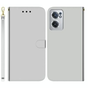 For OnePlus Nord CE 2 5G Imitated Mirror Surface Horizontal Flip Leather Phone Case(Silver) (OEM)