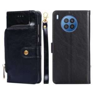 For Huawei nova 8i Zipper Bag PU + TPU Horizontal Flip Leather Phone Case(Black) (OEM)