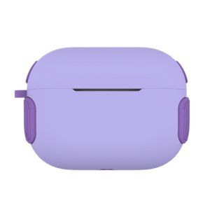2 in 1 Matte Texture Contrast Color PC + TPU Earphone Case For AirPods Pro(Lavender) (OEM)
