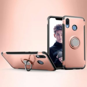 Magnetic 360 Degree Rotation Ring Armor Protective Case for Huawei Honor Play(Rose Gold) (OEM)