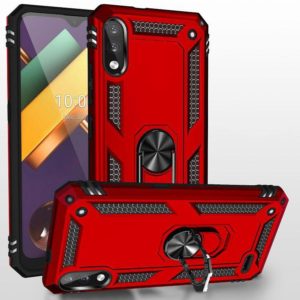 For LG K22 Shockproof TPU + PC Protective Case with 360 Degree Rotating Holder(Red) (OEM)