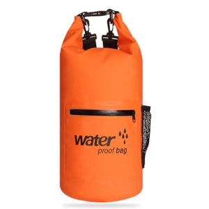 Outdoor Waterproof Dry Dual Shoulder Strap Bag Dry Sack PVC Barrel Bag, Capacity: 10L(Orange) (OEM)