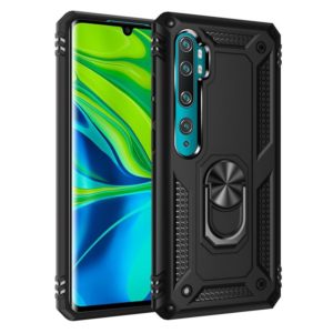 For Xiaomi Mi CC9 Pro Armor Shockproof TPU + PC Protective Case with 360 Degree Rotation Holder(Black) (OEM)