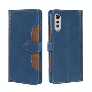 For LG Velvet Skin Feel Straw Hat Magnetic Buckle Leather Phone Case(Blue) (OEM)