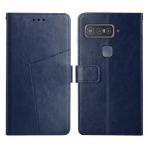 For Asus Smartphone for Snapdragon Insiders Y Stitching Horizontal Flip Leather Phone Case(Blue) (OEM)