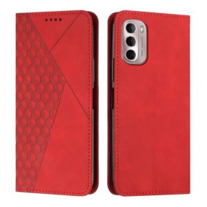 For Motorola Moto G Stylus 2022 5G Diamond Splicing Skin Feel Magnetic Leather Phone Case(Red) (OEM)