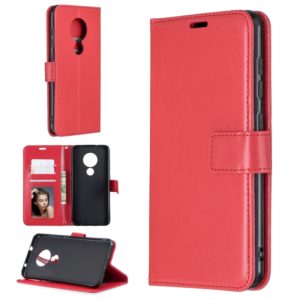 For Nokia 6.2 / 7.2 Crazy Horse Texture Horizontal Flip Leather Case with Holder & Card Slots & Wallet & Photo Frame(Red:) (OEM)