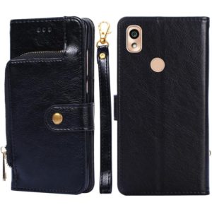 For Kyocera KY-51B Zipper Bag Leather Phone Case(Black) (OEM)