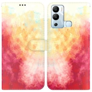 For Infinix Hot 12i Watercolor Pattern Horizontal Flip Leather Phone Case(Spring Cherry) (OEM)