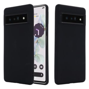 For Google Pixel 7 Pro Pure Color Liquid Silicone Shockproof Phone Case(Black) (OEM)