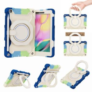 For Samsung Galaxy Tab A 8.0 2019 SM-T290 Armor Contrast Color Silicone + PC Tablet Case(Colorful Blue) (OEM)