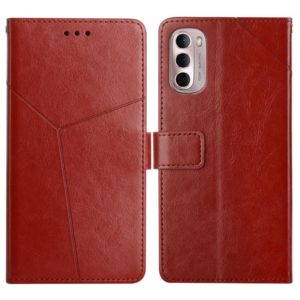 For Motorola Moto G Stylus 4G 2022 Y Stitching Horizontal Flip Leather Phone Case(Brown) (OEM)