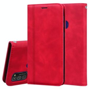 For Samsung Galaxy M21 Frosted Business Magnetic Horizontal Flip PU Leather Case with Holder & Card Slot & Lanyard(Red) (OEM)