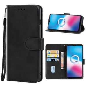 Leather Phone Case For Alcatel 3X (2020)(Black) (OEM)