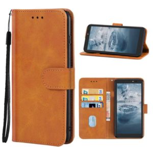 Leather Phone Case For Nokia C2 2nd Edition(Brown) (OEM)
