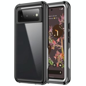 For Google Pixel 6 Life Waterproof Dustproof Shockproof Transparent Acrylic Protective Phone Case(Black) (OEM)