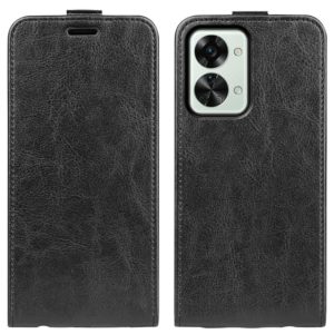 For OnePlus Nord 2T 5G R64 Texture Vertical Flip Leather Phone Case(Black) (OEM)