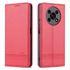 For Honor X30 AZNS Magnetic Calf Texture Leather Phone Case(Red) (AZNS) (OEM)