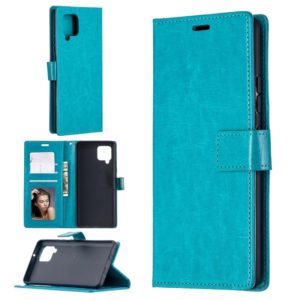 For Samsung Galaxy A42 5G Crazy Horse Texture Horizontal Flip Leather Case with Holder & Card Slots & Wallet & Photo Frame(Blue) (OEM)