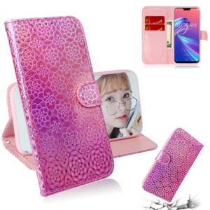 For Zenfone Max Pro (M2) ZB631KL Solid Color Colorful Magnetic Buckle Horizontal Flip PU Leather Case with Holder & Card Slots & Wallet & Lanyard(Pink) (OEM)