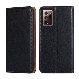 For Samsung Galaxy Note20 PU + TPU Gloss Oil Solid Color Magnetic Horizontal Flip Leather Case with Holder & Card Slot & Wallet(Black) (OEM)