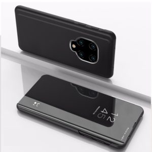 For Xiaomi Redmi Note9 Pro/Note9 Pro Max/Note 9S Plated Mirror Horizontal Flip Leather Case with Holder(Black) (OEM)