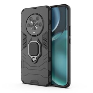 For Honor Magic4 Shockproof PC + TPU Protective Phone Case with Magnetic Ring Holder(Black) (OEM)