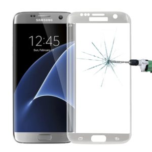 For Galaxy S7 Edge / G935 0.26mm 9H Surface Hardness Explosion-proof Colorized Electroplating Tempered Glass Full Screen Film(Silver) (OEM)