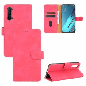 For OPPO Reno3 5G / Find X2 Lite Solid Color Skin Feel Magnetic Buckle Horizontal Flip Calf Texture PU Leather Case with Holder & Card Slots & Wallet(Rose Red) (OEM)