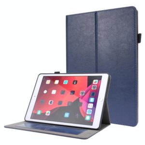For iPad 10.2 / iPad Pro 10.5 Crazy Horse Texture Horizontal Flip Leather Case with 2-folding Holder & Card Slot(Dark Blue) (OEM)