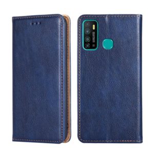For Infinix Hot 9 / Note 7 Lite X655C Gloss Oil Solid Color Magnetic Leather Phone Case(Blue) (OEM)