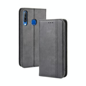 For Infinix Smart 3 Plus / X627 Magnetic Buckle Retro Crazy Horse Texture Horizontal Flip Leather Case , with Holder & Card Slots & Photo Frame(Black) (idewei) (OEM)