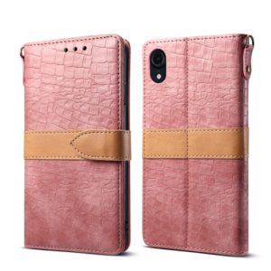 For iPhone XR Leather Protective Case(Pink) (OEM)