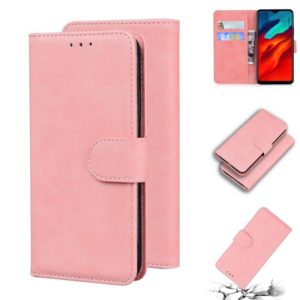 For Blackview A80 Pro Skin Feel Pure Color Flip Leather Phone Case(Pink) (OEM)