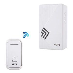 VOYE V022F Home Music Remote Control Wireless Doorbell with 38 Polyphony Sounds (White) (VOYE) (OEM)