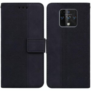 For Tecno Camon 16 Premier Geometric Embossed Leather Phone Case(Black) (OEM)