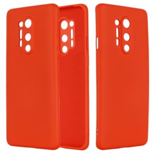For OnePlus 8 Pro Pure Color Liquid Silicone Shockproof Full Coverage Case(Red) (OEM)