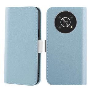 For Honor Magic4 Lite Candy Color Litchi Texture Leather Phone Case(Light Blue) (OEM)