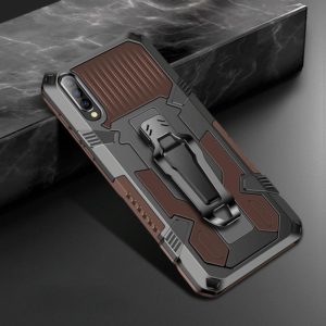 For Samsung Galaxy A70 Machine Armor Warrior Shockproof PC + TPU Protective Case(Coffee) (OEM)