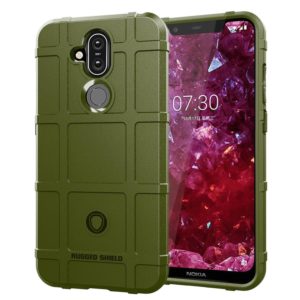 Shockproof Protector Cover Full Coverage Silicone Case for Nokia 8.1 / X7(Army Green) (OEM)