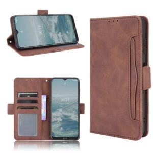 For Nokia G10 / G20 / 6.3 Skin Feel Calf Pattern Horizontal Flip Leather Case with Holder & Card Slots & Photo Frame(Brown) (OEM)