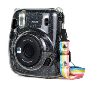 Glitter Power Crystal Case with Strap for FUJIFILM Instax mini 11 (Transparent) (OEM)