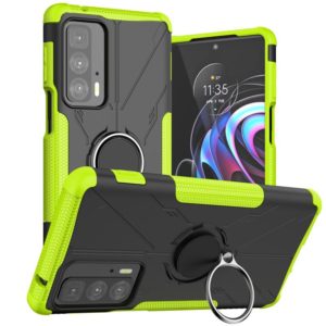 For Motorola Edge 20 Pro Armor Bear Shockproof PC + TPU Phone Protective Case with Ring Holder(Green) (OEM)