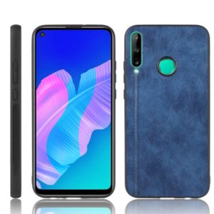 For Huawei P40 lite E / Y7P Shockproof Sewing Cow Pattern Skin PC + PU + TPU Case(Blue) (OEM)