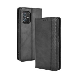 For Asus Zenfone 8 / 8Z Magnetic Buckle Retro Crazy Horse Leather Phone Case(Black) (OEM)