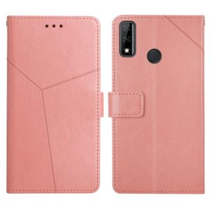 For Honor Y8s Y Stitching Horizontal Flip Leather Phone Case with Holder & Card Slots & Wallet & Photo Frame(Rose Gold) (OEM)