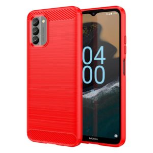 For Nokia G400 5G Brushed Texture Carbon Fiber TPU Phone Case(Red) (OEM)