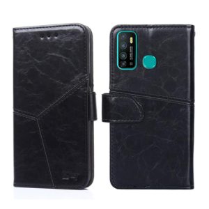 For Infinix Hot 9 / Note 7 Lite X655C Geometric Stitching Horizontal Flip Leather Phone Case(Black) (OEM)
