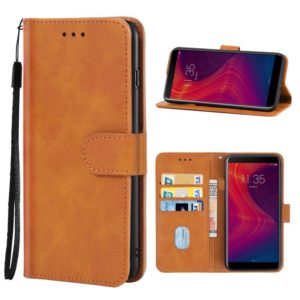 Leather Phone Case For Lenovo K5 Play(Brown) (OEM)